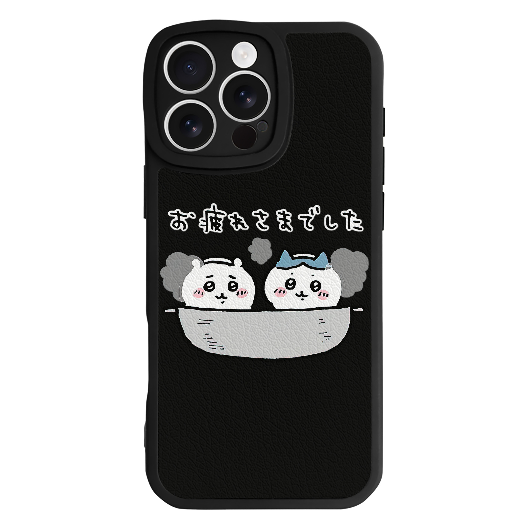 （画像用） ちいかわ ハチワレ Chii-kawa hachiware 【iPhone 16シリーズ対応】シリコンスマホケース（レザー調） 材質：シリコン